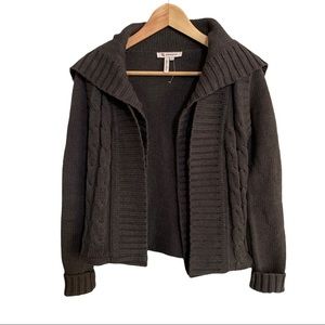 BCBGeneration Charcoal Double Layer Knit Cardigan XS